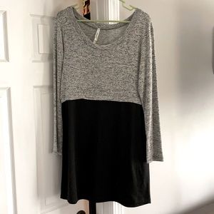 Black and Grey Long Sweater
